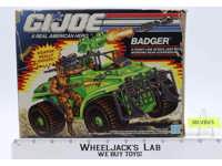 Badger 100% Complete W/Box GI Joe 1990 Hasbro Action Figure Vehicle