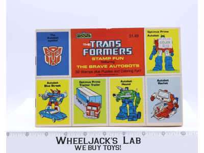 The Transformers Stamp Fun The Brave Autobots 1984 Marvel Books Vintage