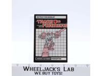 Perceptor Instruction Manual Booklet 1985 Hasbro G1 Transformers
