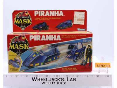 Piranha W/ Sly Rax 100% Complete W/Box M.A.S.K. Kenner 1985 Action Figure