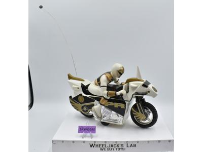White Thunder Bike W/Ranger Power Rangers 1994 Bandai Action Figure Vehicle