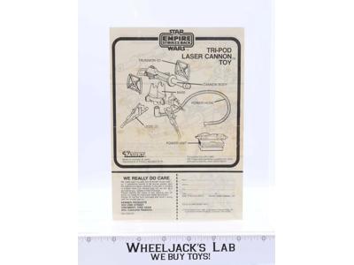 Tri-Pod Laser Cannon Instruction Booklet/Sheet ONLY Star Wars 1982 Kenner