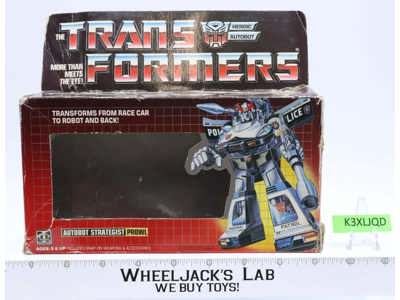 Prowl BOX ONLY G1 Transformers 1984 Hasbro Vintage Action Figure