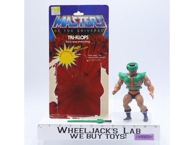 Tri-Klops W/12 Cardback 100% Complete He-Man MOTU 1984 Vintage Action Figure