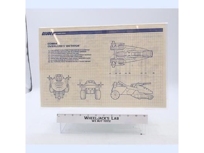 Cobra Overlord's Dictator 1989 ORIGINAL Instructions Blueprints G.I. Joe