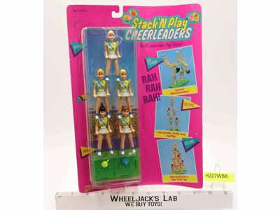 Cheerleaders Stack N Play 1992 Galoob The Toy Boys NEW MOSC SEALED