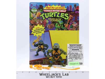 Sword Slicin' Leonardo W/Cardback 100% Complete TMNT 1990 Playmates Vintage