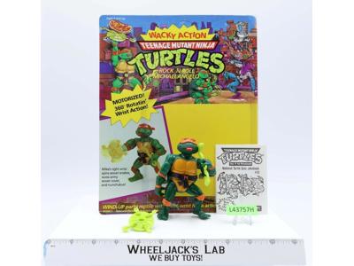 Rock 'n Roll Michaelangelo W/Cardback 100% Complete TMNT 1990 Playmates Vintage