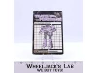 Shockwave Instructions Manual Booklet 1984 Hasbro G1 Transformers