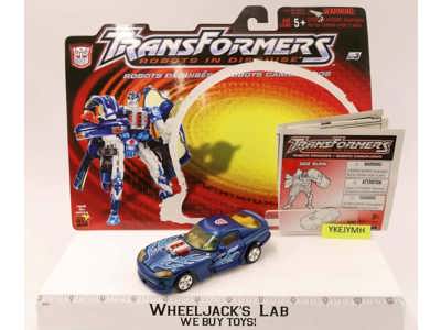 Side Burn Sideburn Blue Car RID Robots in Disguise 2002 Hasbro Transformers