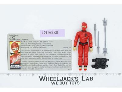 Jinx V1 100% Complete G.I. Joe 1987 Hasbro Vintage Action Figure