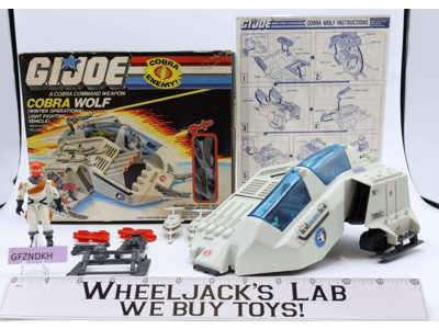 Cobra Wolf W/Ice Viper 100% Complete W/Box G.I. Joe 1987 Hasbro Vintage Vehicle