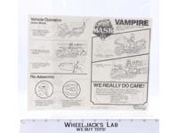Kenner 1986 M.A.S.K. Vampire Vintage Instruction Manual