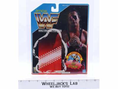 Bret Hitman Hart WWF Cardback 1991 Hasbro Vintage Action Figure