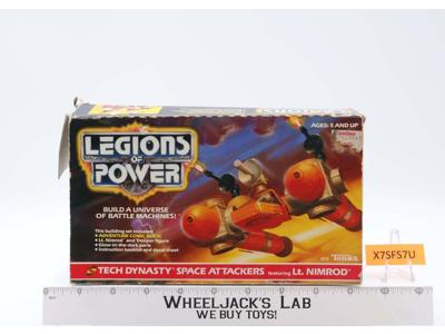 Tech Dynasty Space Attackers W/ Lt. Nimrod Complete Legions of Power 1986 Tonka