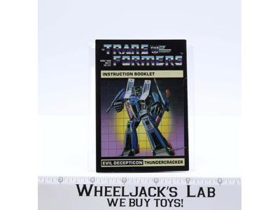 Thundercracker Instruction Manual Booklet 1984 Hasbro G1 Transformers