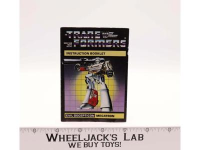 Megatron Action Figure Vintage Instruction Manual 1985 Hasbro G1 Transformers