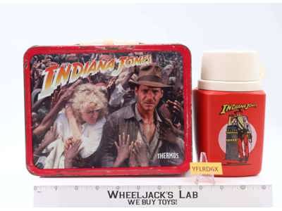 Indiana Jones Metal Lunchbox w/ Thermos 1984 Aladdin Industries