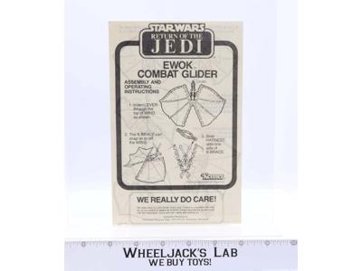 Ewok Combat Glider Instruction Booklet/Sheet ONLY Star Wars 1983 Kenner