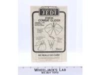 Ewok Combat Glider Instruction Booklet/Sheet ONLY Star Wars 1983 Kenner