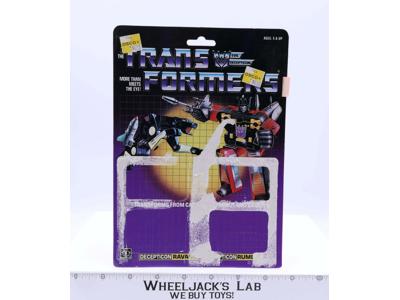 Ravage & Rumble Cardback 1984 Vintage Hasbro G1 Transformers Action Figure