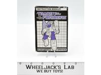 Apeface Action Figure Instruction Manual Booklet 1987 Hasbro G1 Transformers