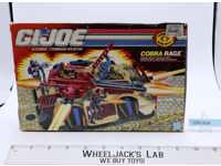 Cobra Rage 100% Complete W/BOX GI Joe 1990 Hasbro Vintage Action Figure Vehicle