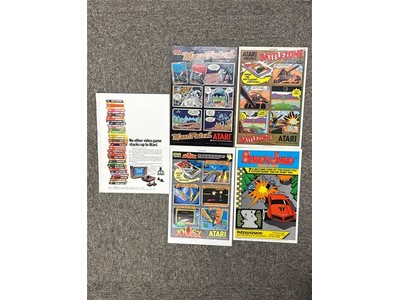 Atari LOT of 5, 1980-1983 Video Games Print Ads Moon Patrol, Battlezone, Joust