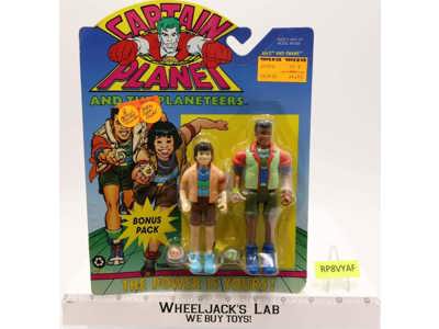 Ma-Ti and Kwame Bonus Pack Captain Planet 1991 Tiger Toys NEW MOSC SEALED