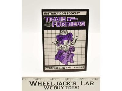 Skullcruncher Instruction Manual Booklet 1987 Hasbro G1 Transformers Vintage