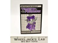 Skullcruncher Instruction Manual Booklet 1987 Hasbro G1 Transformers Vintage