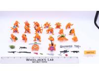 Lot of 20 Orange Army Ants 1987 Hasbro Action Figures + Accessories