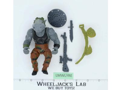 Rocksteady HARD HEAD 100% Complete Teenage Mutant Ninja Turtles 1988 Playmates
