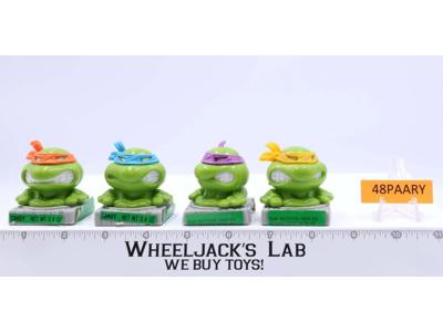 Lot of 4 Character Gum Candy Containers Teenage Mutant Ninja Turtles 1991 Topps