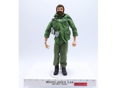 Talking Commander Complete Flocked Brown Hair Beard 12" GI Joe 1970 Hasbro