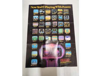 Nintendo Entertainment System NES Poster Only 1987 Nintendo Power Rare Vintage