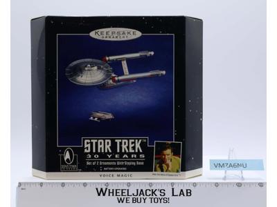 Set of 2 Ornaments MAGIC Star Trek 30 Years Hallmark Keepsake MIB NEW 1996