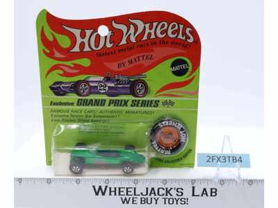 Green Lotus Turbine Hot Wheels Redline Grand Prix 1969 Mattel NEW MOSC SEALED