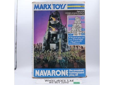 Navarone Mountain WWII Battleground Playset Toy Soldiers + Vehicles 1975 Marx