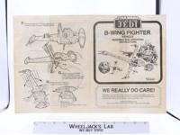 Kenner 1984 B - Wing Fighter Instruction Manual Vintage