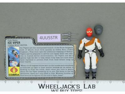Ice Viper V1 100% Complete G.I. Joe 1987 Hasbro Vintage Action Figure
