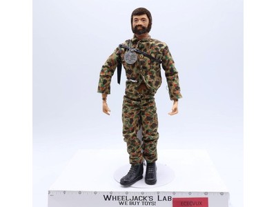 Land Adventurer Flocked Brown Hair Beard 12" GI Joe Hasbro 1970 Vintage Figure