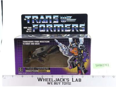 Kickback W NICE BOX & FIGURE 100% Complete 1985 Vintage Hasbro G1 Transformers