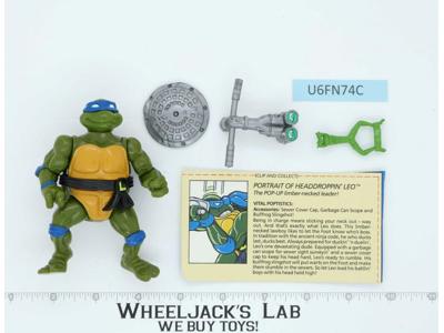 Head Droppin' Leo Complete 1991 TMNT Teenage Mutant Ninja Turtle Playmates