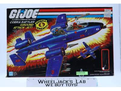 Cobra Rattler W/ Wild Weasel 100% Complete W/Box G.I. Joe 1984 Hasbro Vintage