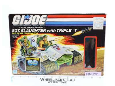 Sgt. Slaughter W/ Triple T 100% Complete W/Box GI Joe 1986 Hasbro Vehicle