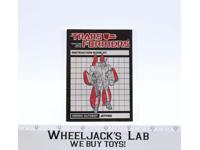 Jetfire Instruction Manual Booklet Action Figure 1985 Hasbro G1 Transformers