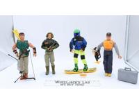 Lot of 4 Action Man G.I. Joe 12" Action Figures + Accessories 1990's Hasbro