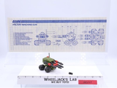 Machine Gun Pac/Rat 100% Complete G.I. Joe 1983 Hasbro Action Figure Vehicle