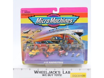 #18 Harvesters Micro Machines Pickup Furrower Tractor Farmers Galoob NEW SEALED